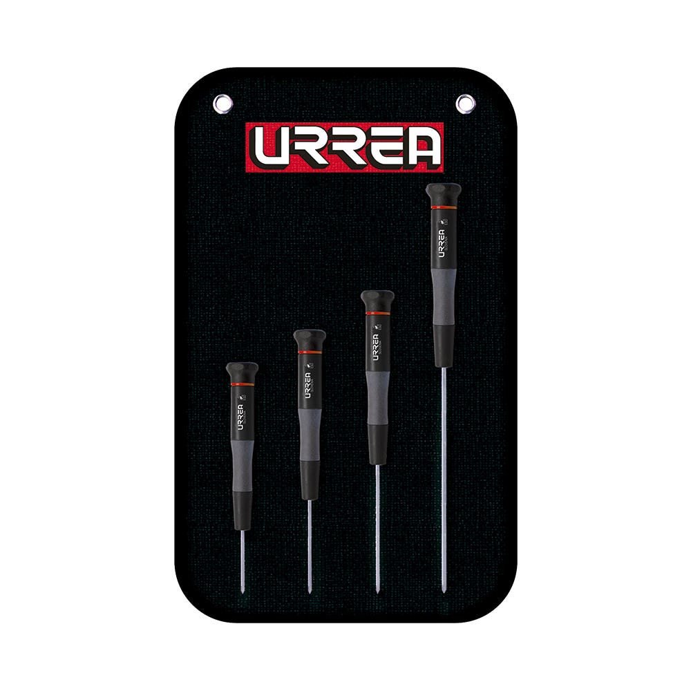 Juego de destornilladores de precisión ESD anti-estáticos punta Phillips,4 pz en estuche Urrea