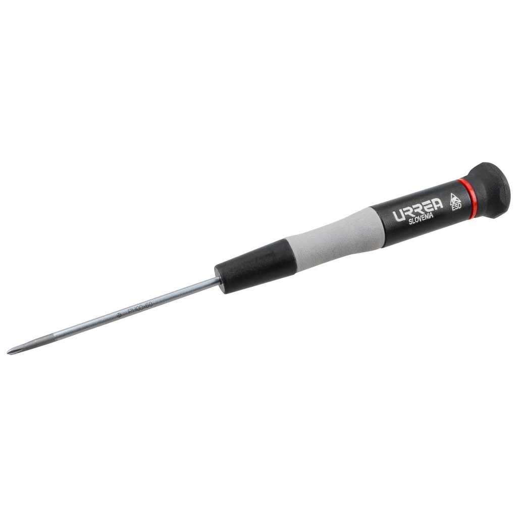 Destornillador de precisión ESD anti-estáticos, punta Phillips #00 x 2-3/8" Urrea