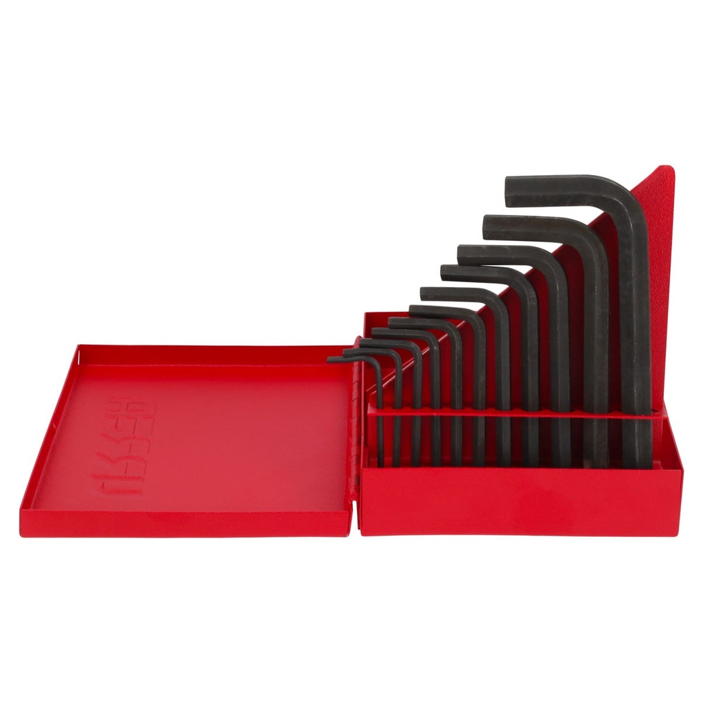 Juego de llaves hexagonales tipo "L", en pulgadas, 11 piezas en estuche plástico Urrea