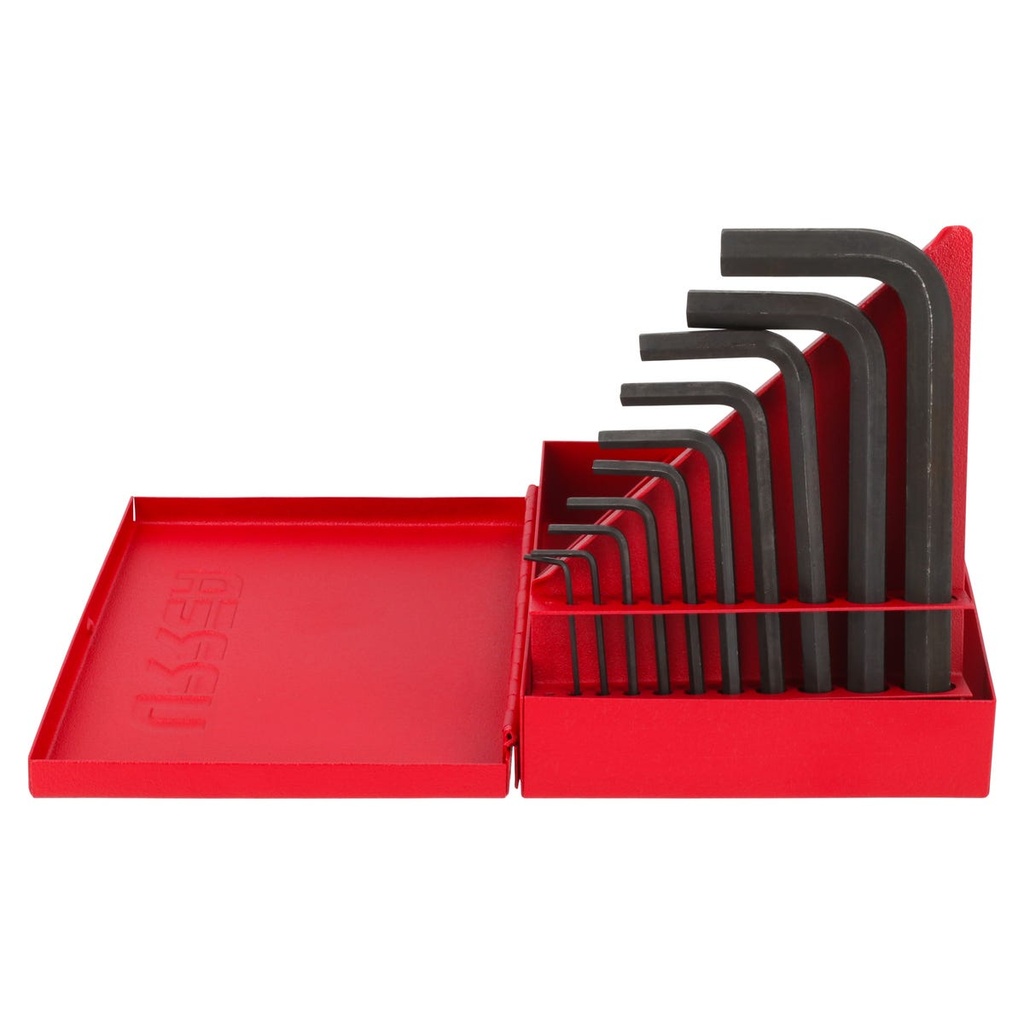 Juego de llaves hexagonales tipo "L", métricas, 10 piezas en estuche plástico Urrea