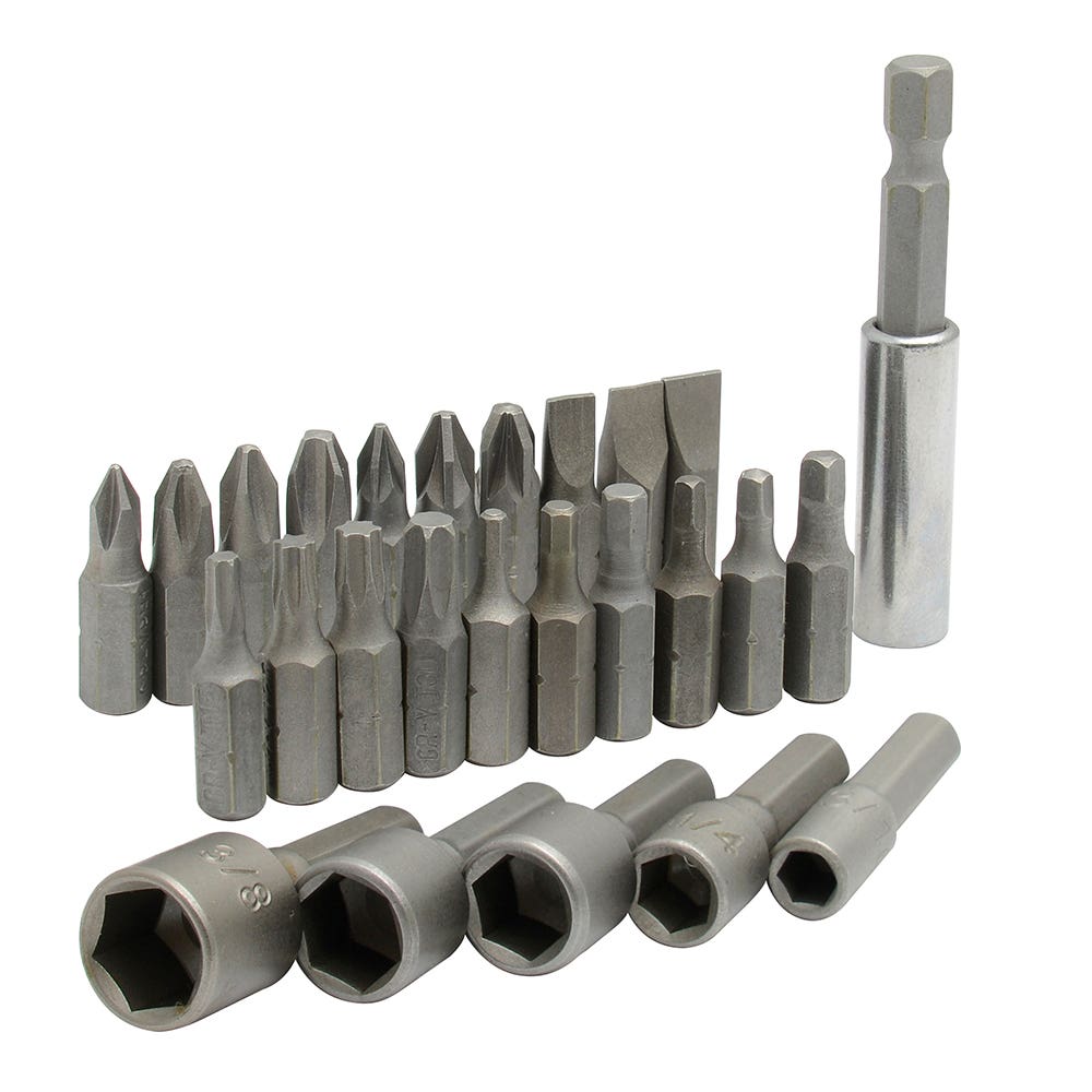 Juego combinado de puntas hexágono de 1/4" con adaptador magnético, 26 piezas en blíster Surtek