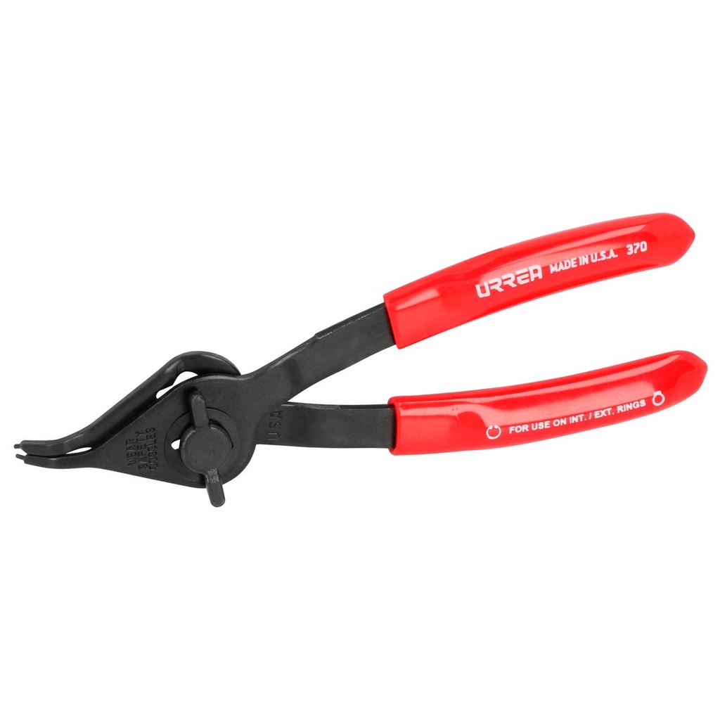 Pinza para anillos de retención convertibles con mariposa .038 ángulo de 45° Urrea