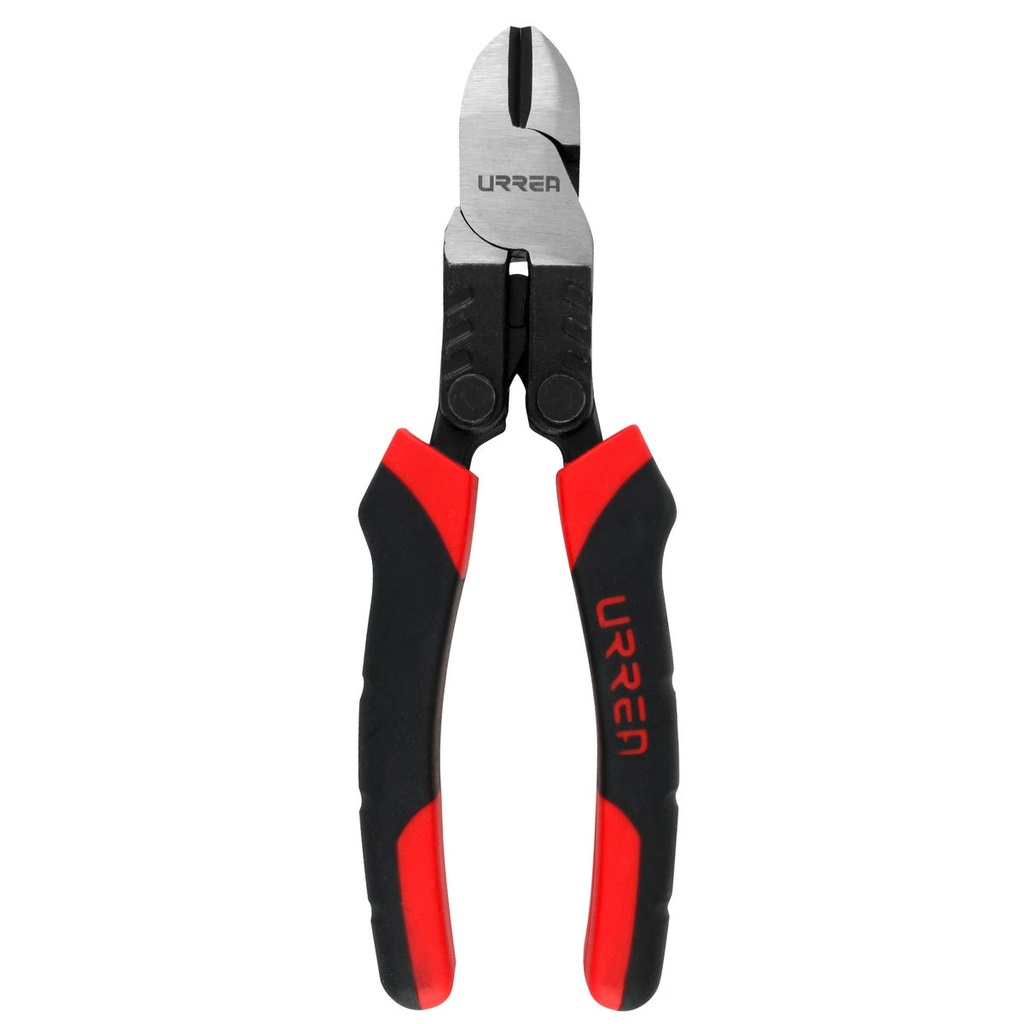 Pinza para electricista con mango bimaterial palanca compuesta corte diagonal de 7" Urrea