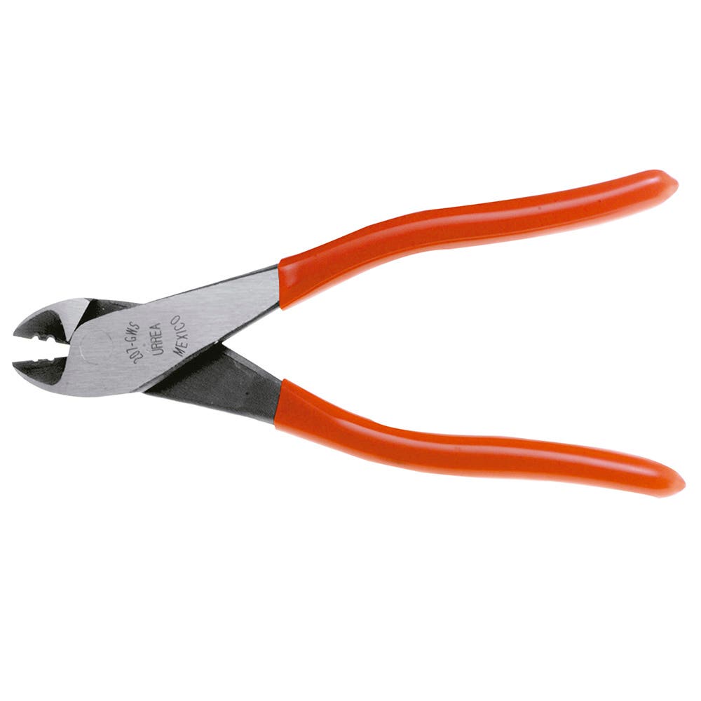 Pinza para electricista con mango rubber grip pelacables corte diagonal de 7-5/16" Urrea
