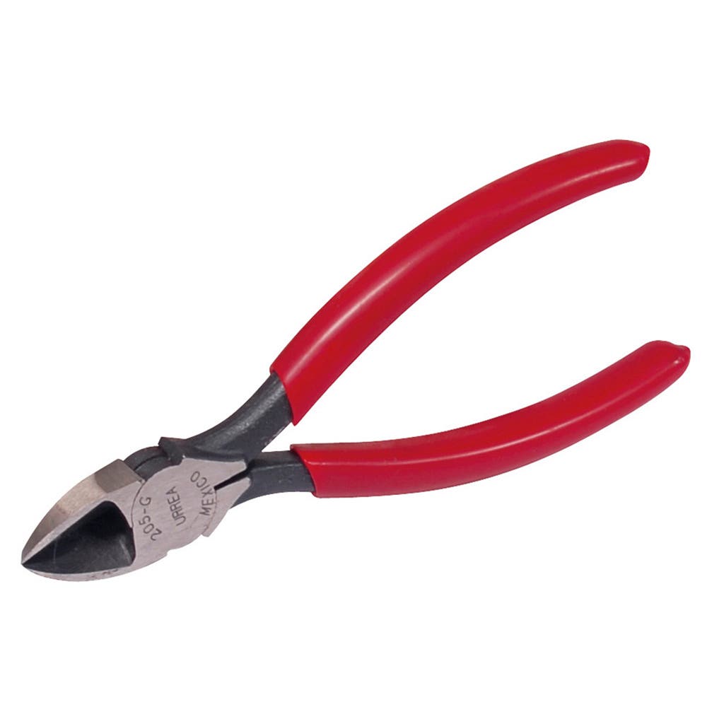 Pinza para electricista con mango rubber grip con punta larga y resorte corte lat 6-5/8" Urrea