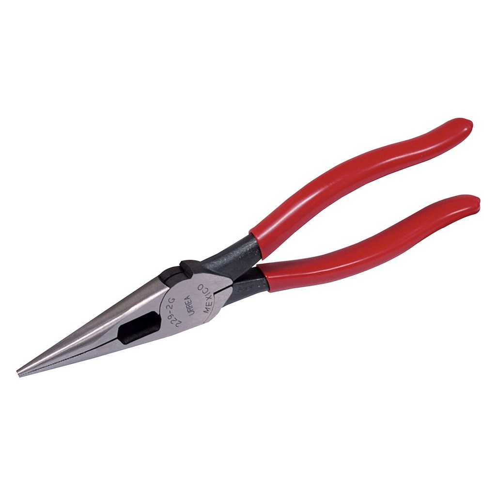 Pinza para electricista con mango rubber grip con punta larga corte lateral de 8-9/32" Urrea