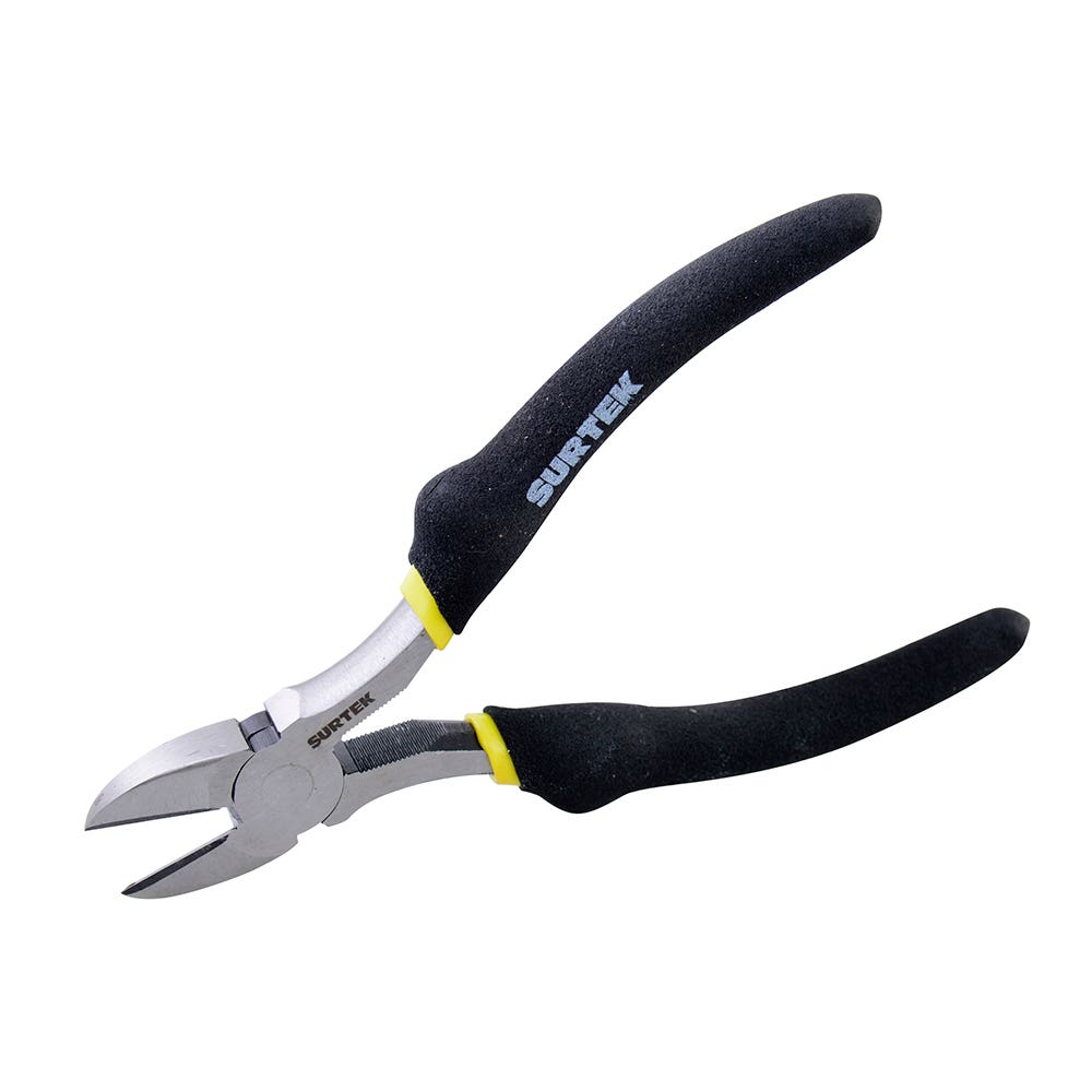 Pinza para electricista con mango rubber grip corte diagonal de 6" Surtek