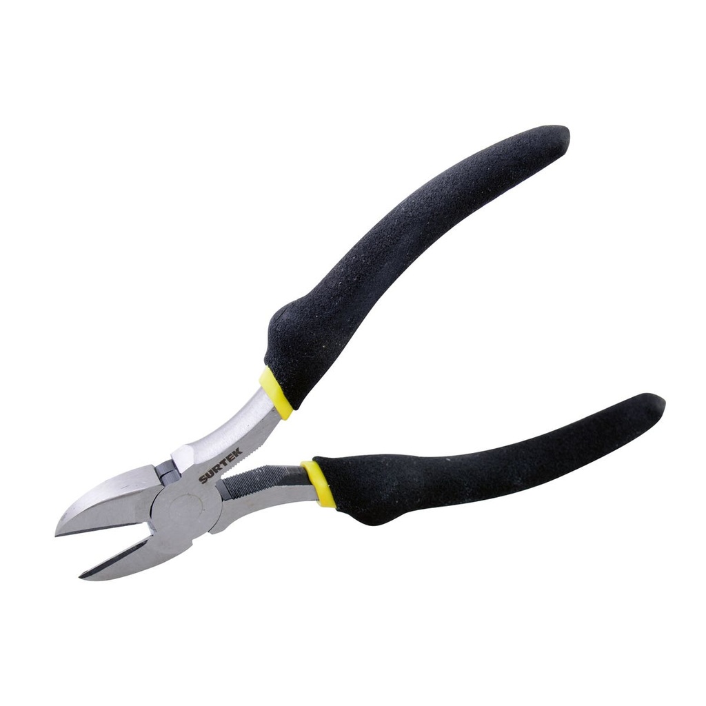 Pinza para electricista con mango rubber grip corte diagonal de 7" Surtek