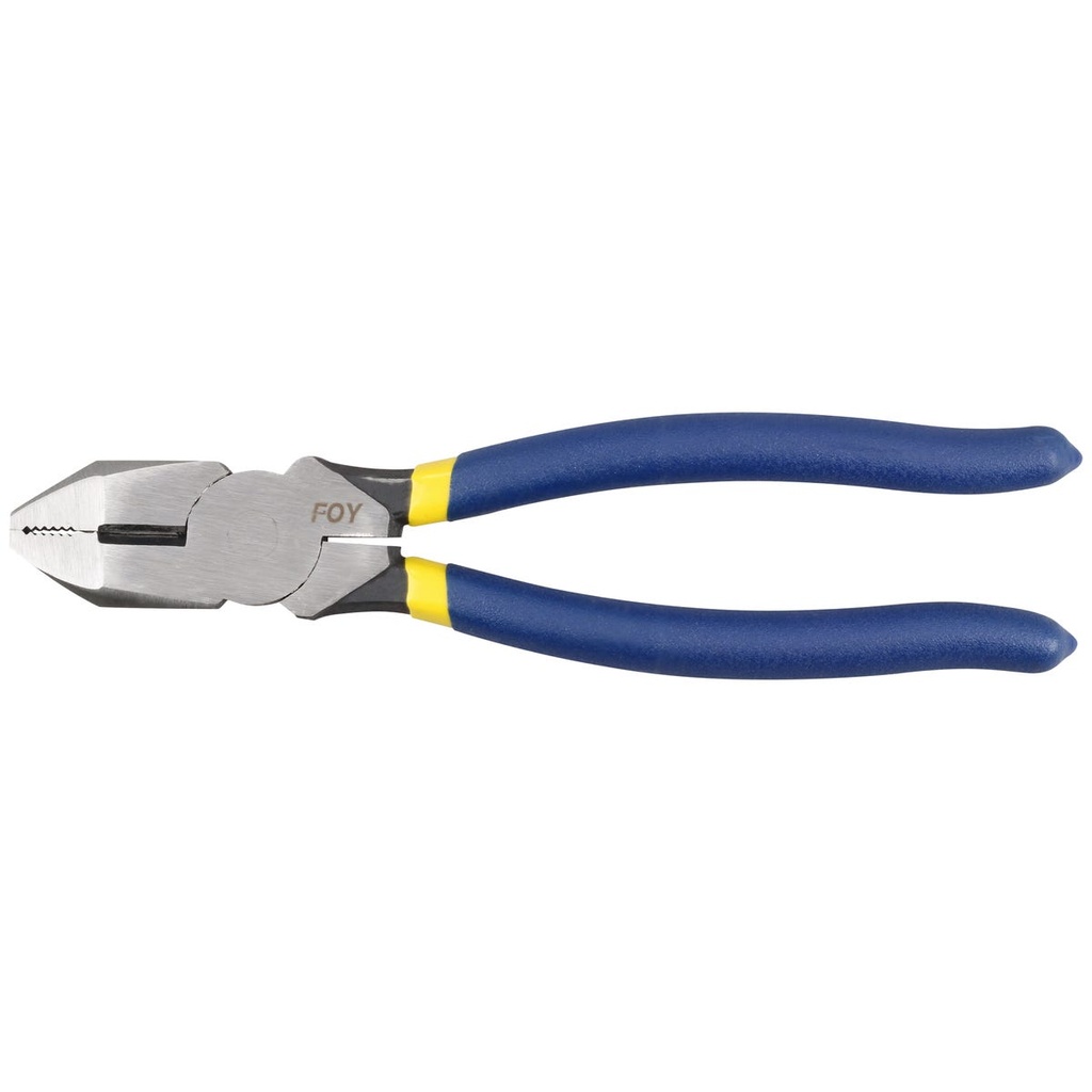 Pinza para electricista con mango doble plastisol corte lateral de 9" Foy