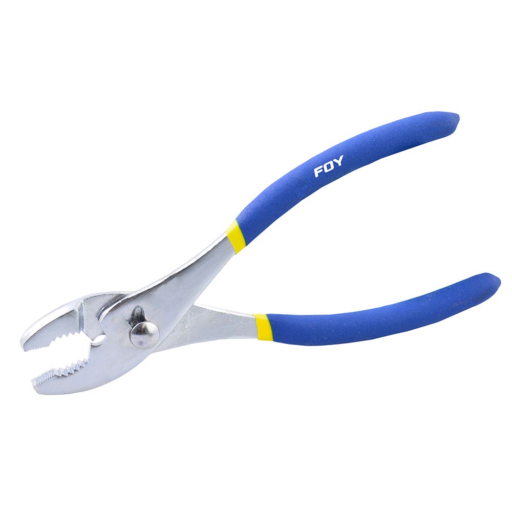 Pinza para mecánico con mango de plastisol y botón de ajuste de 8" Foy