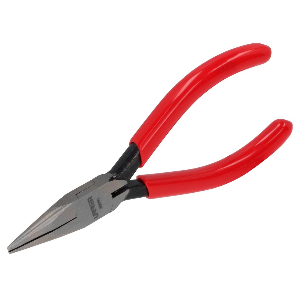 Pinza para electricista con mango rubber grip con resorte punta cónica lisa de 4-3/4" Urrea