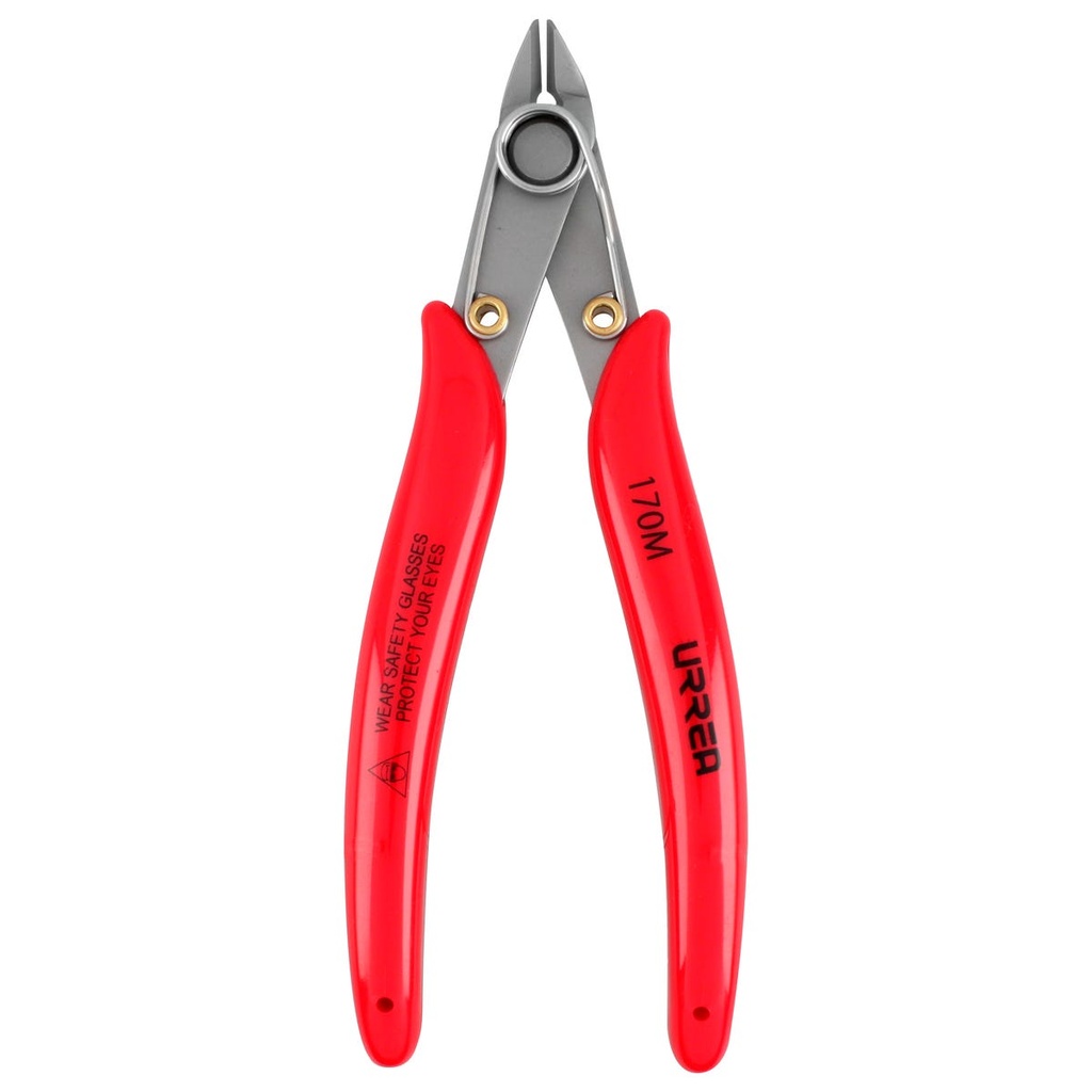 Pinza para electricista con mango rubber grip corte al ras 22° de 5-1/8" Urrea