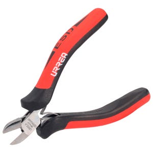 Pinza para electrónica con mango antiestático cabeza redonda corte diagonal de 4-1/2" Urrea