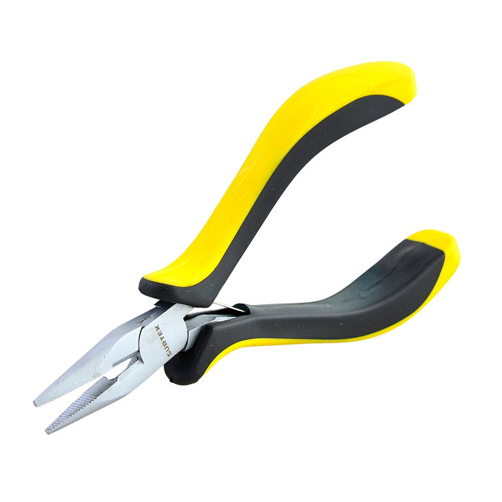 Mini pinza para electrónica con mango bimaterial corte lateral de 4-3/4" Surtek