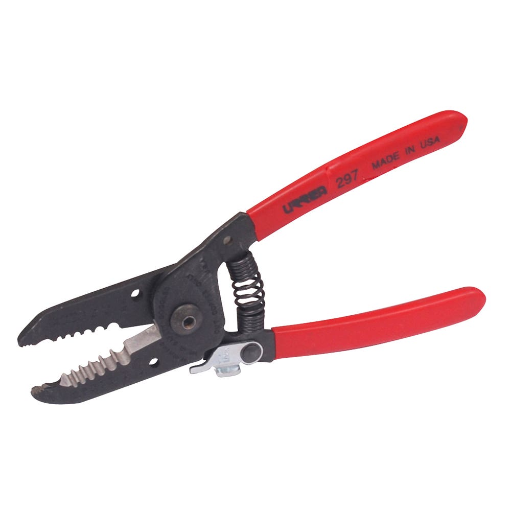 Pinza pelacable con mango air cushion 10-20 AWG alta palanca con seguro de 6-3/4" Urrea