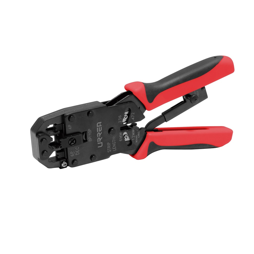 Pinza ponchadora modular para conectores RJ22, RJ12/11, RJ45 de 8-19/64" Urrea