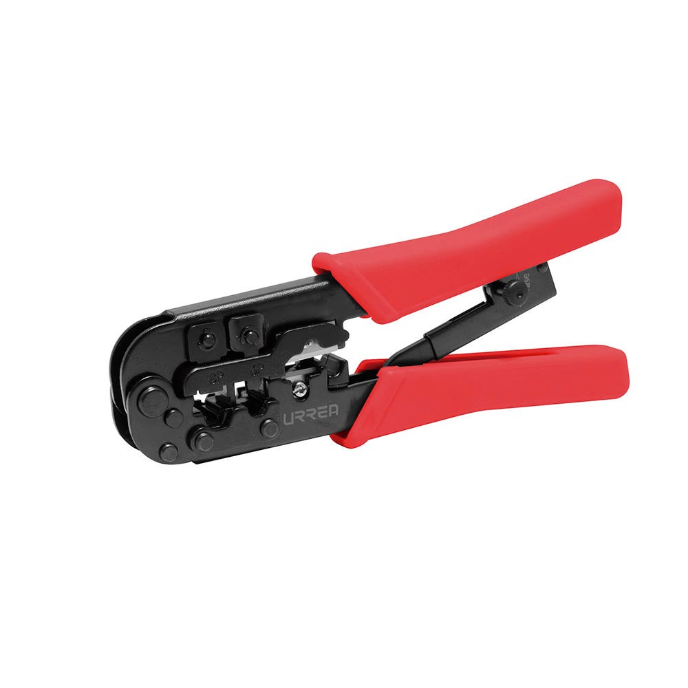Pinza ponchadora modular para conectores RJ12/11, RJ45 de 7-1/2" Urrea