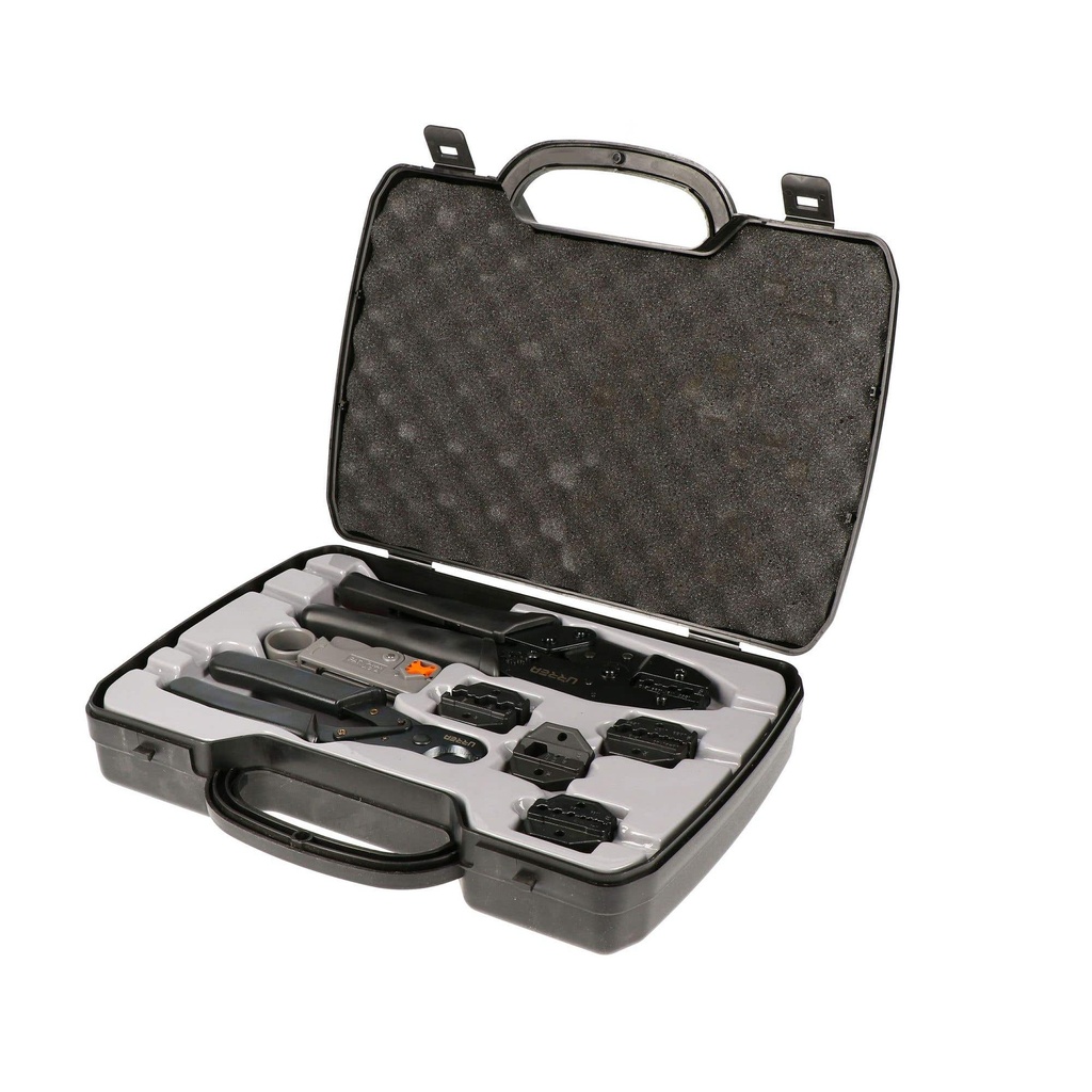 Juego básico para ponchado de cable coaxial, 9 piezas Urrea