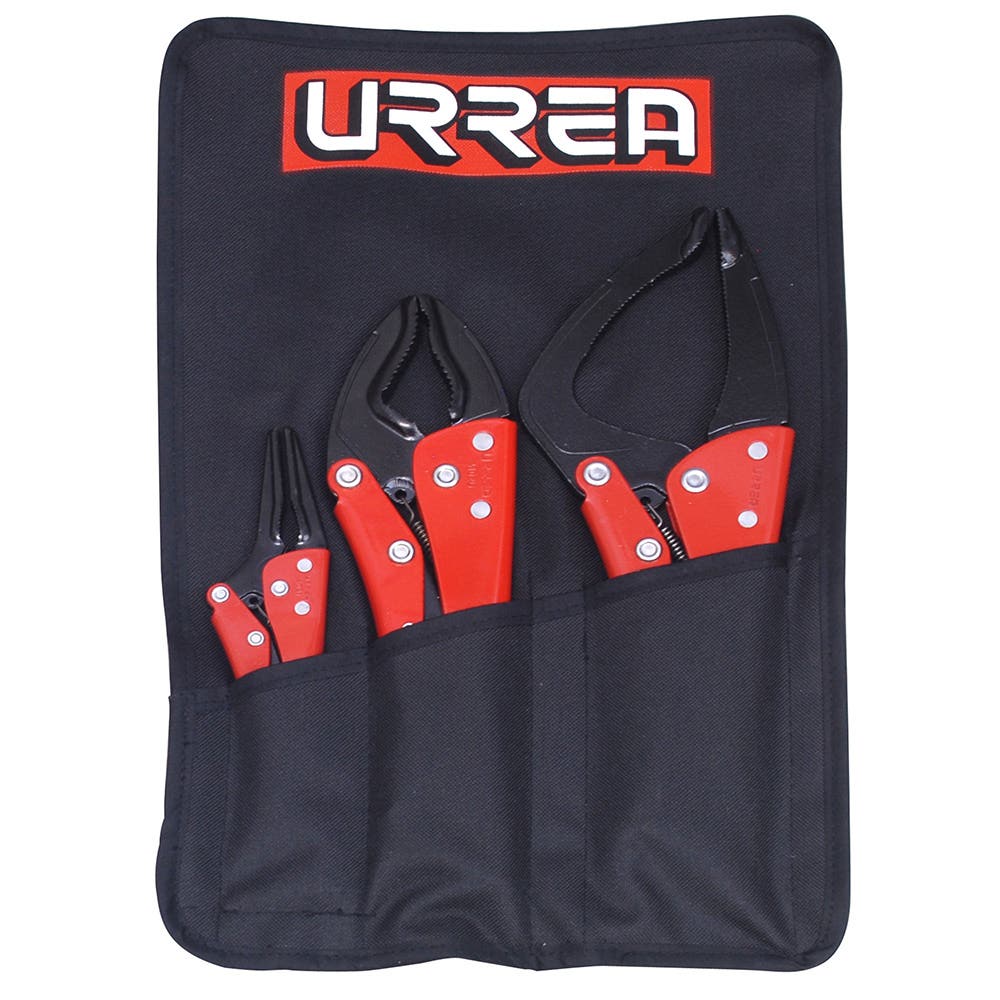 Juego de pinzas de presión universal, nariz larga, para filtro, 3 piezas Urrea