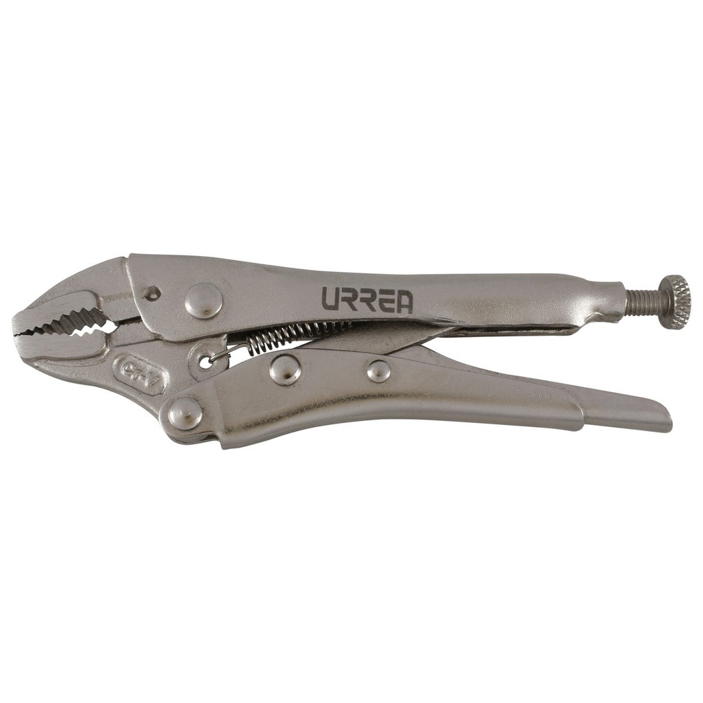 Pinza de presión de 5" quijada curva con corta alambre Urrea