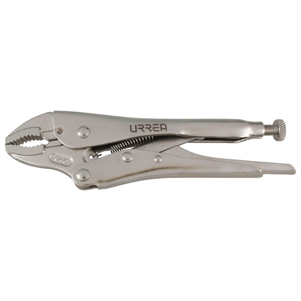 Pinza de presión de 7" quijada curva con corta alambre Urrea