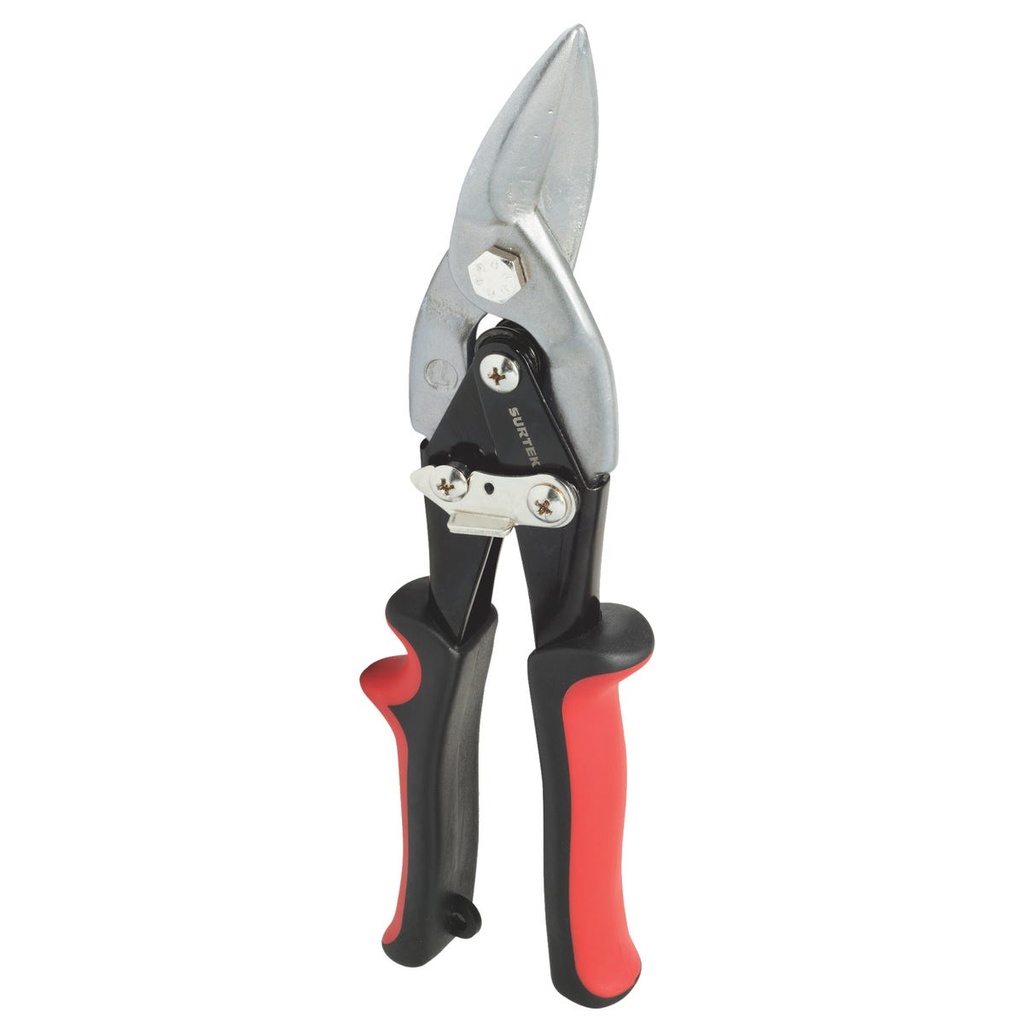 Tijera para hojalatero tipo aviación izquierda con mango plastisol , 10" Surtek