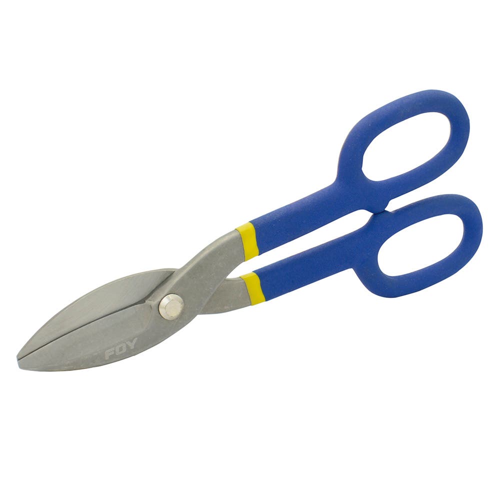 Tijeras para hojalatero con mango rubber grip 10" Foy