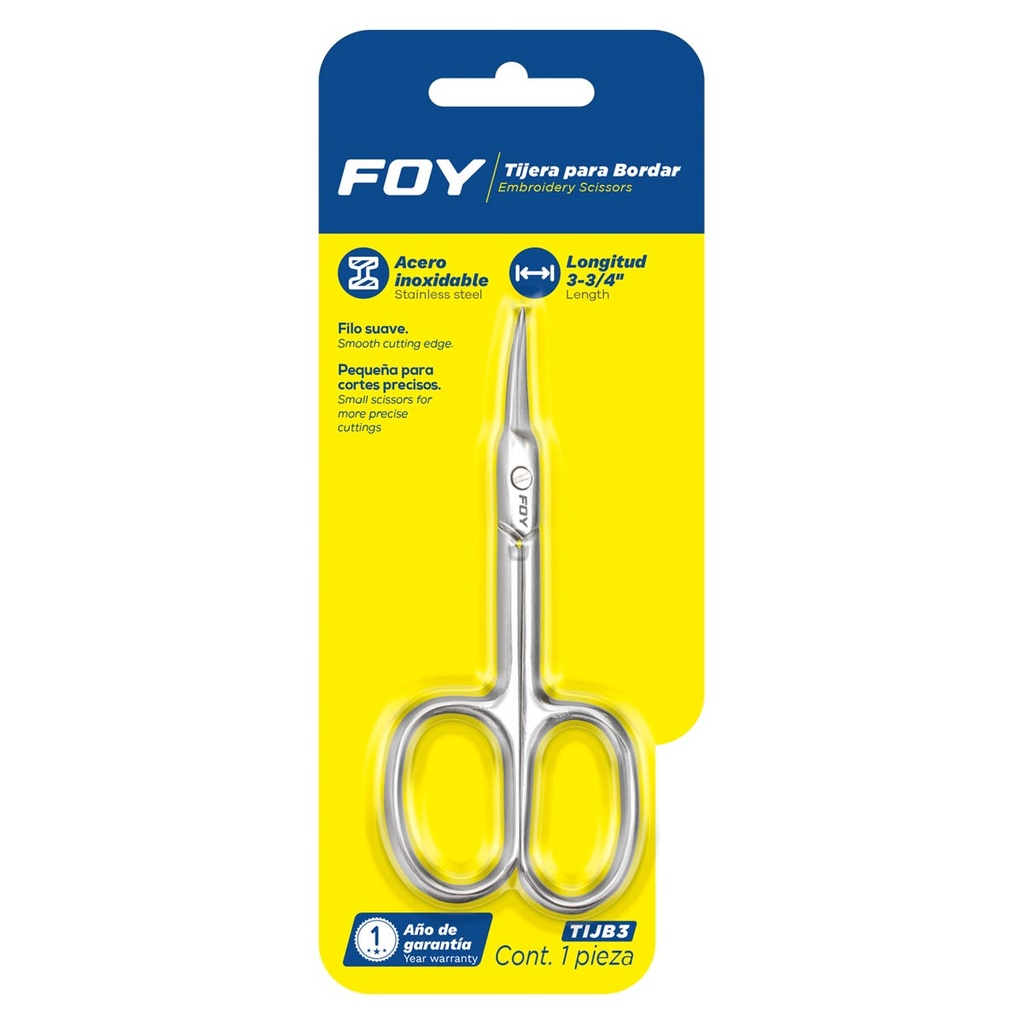 Tijeras para bordar 3-3/4" Foy