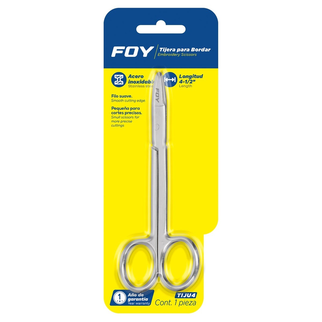 Tijeras para uñas 4-1/2" Foy
