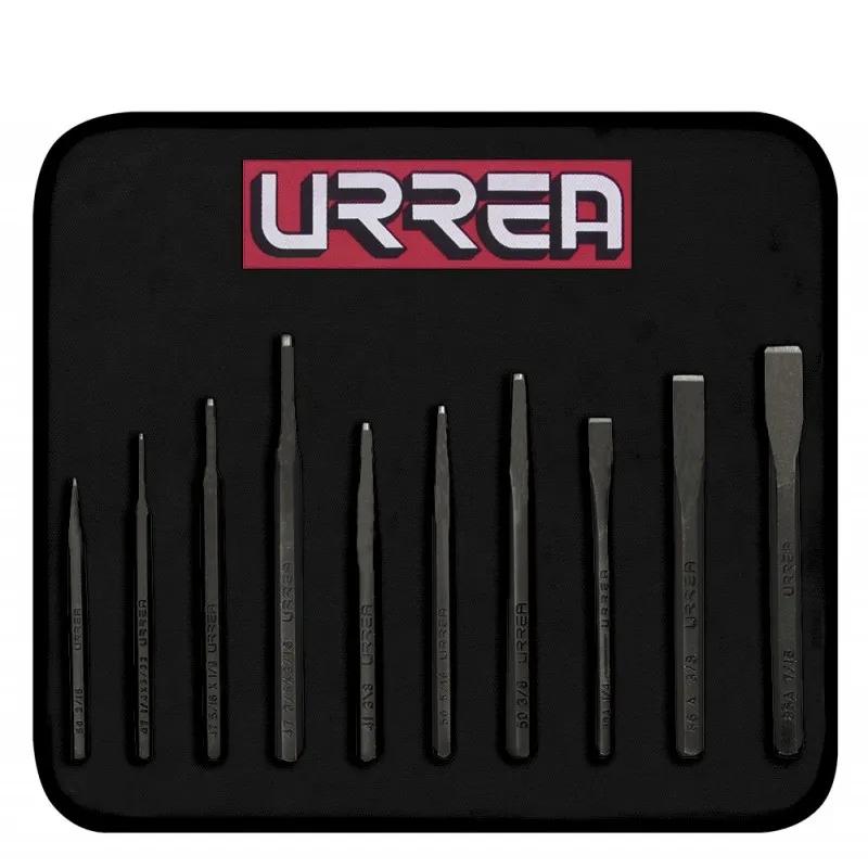 Juego de punzones y cinceles, 10 piezas Urrea