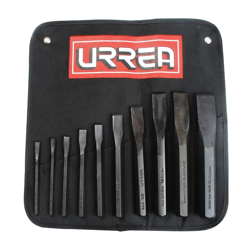 Juego combinado de cinceles corta frío, 10 piezas Urrea