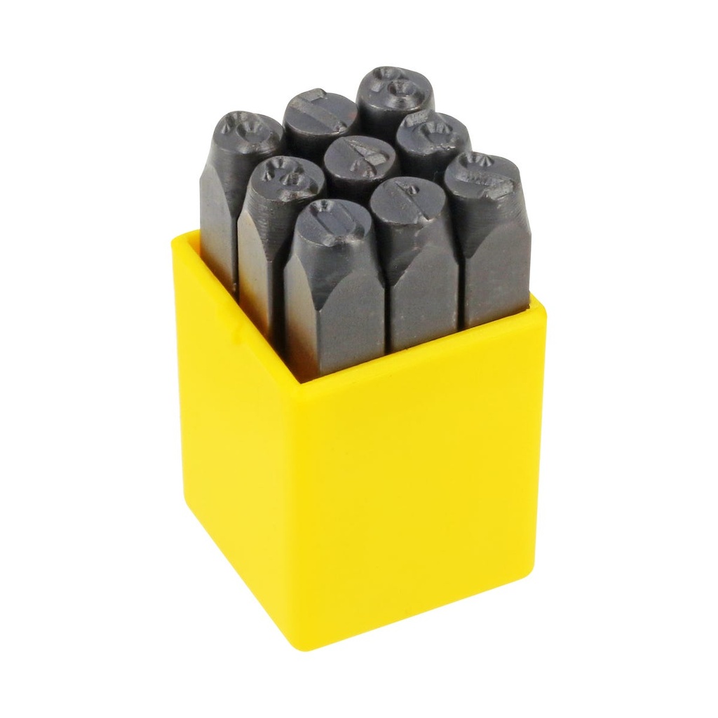 Juego de números del "0" al "9" de golpe 8 mm, 9 piezas Surtek