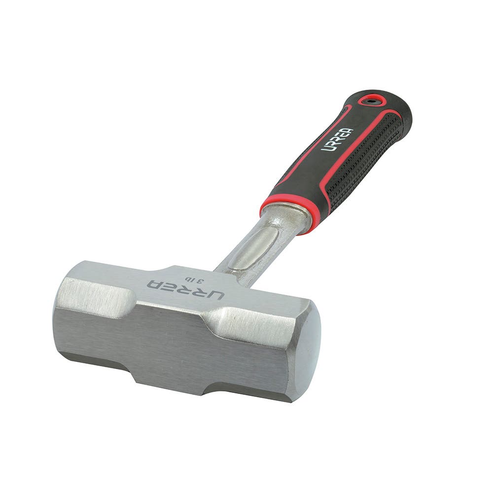 Marro octagonal forjado en una pieza con mango rubber grip anti-vibración 12-1/5", 3 lb Urrea