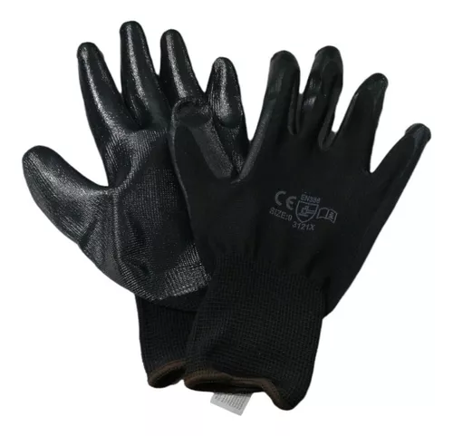 Guante De Nylon Y Nitrilo Negro B