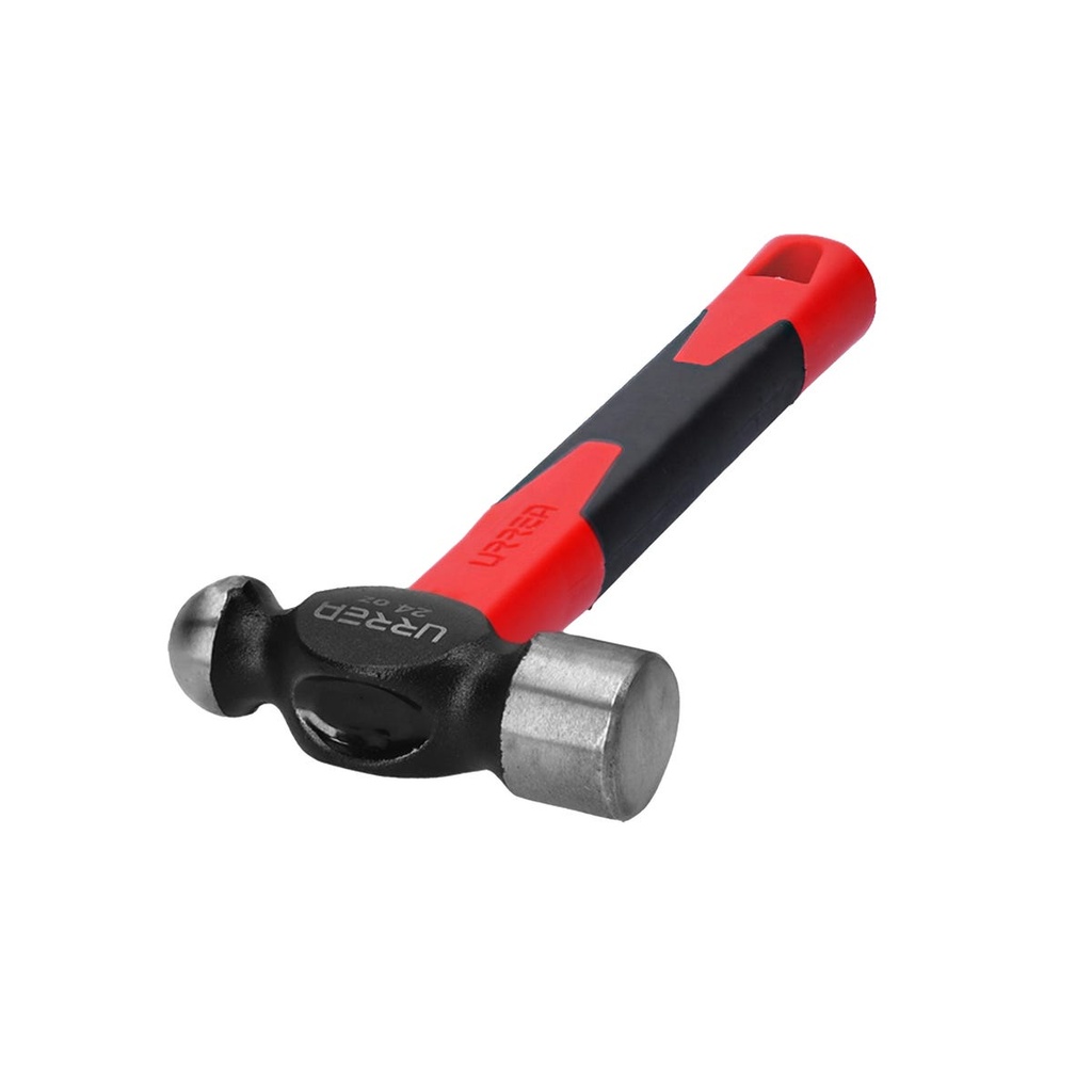 Martillo de bola forjada con mango de fibra de vidrio anti-vibración corto de 9", 32 oz Urrea