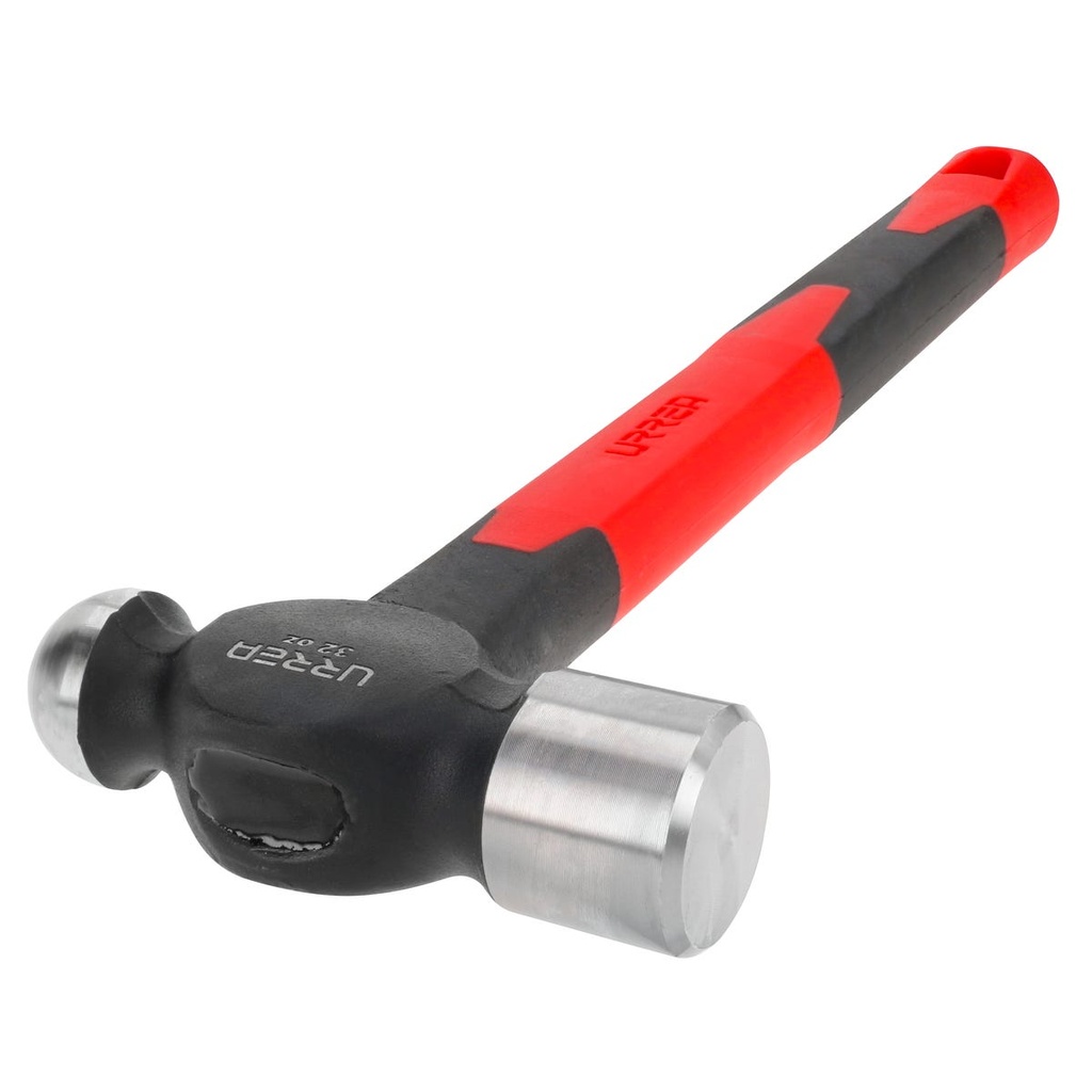 Martillo de bola maquinado con mango de fibra de vidrio largo de 15", 32 oz Urrea