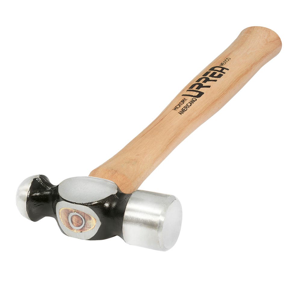 Martillo de bola maquinado con mango de madera de 12-3/8", 8 oz Urrea