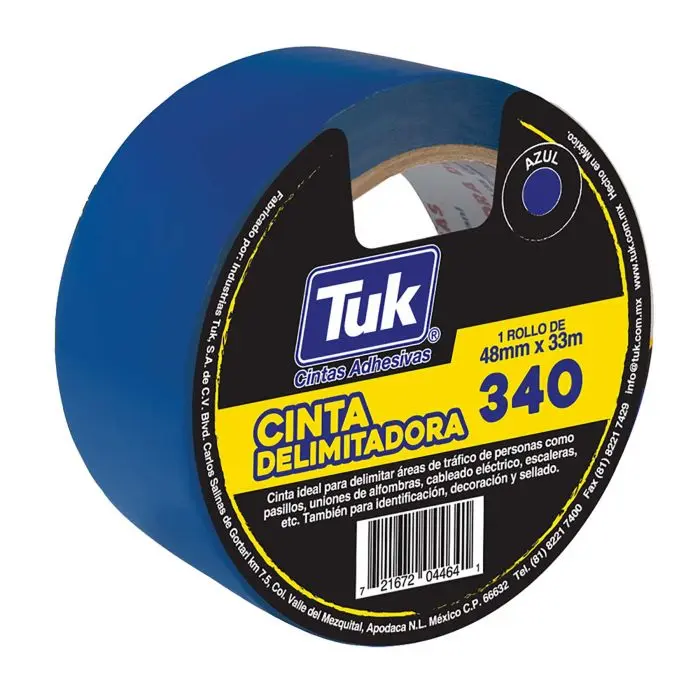 [721672044641 TUK 340] Cinta delimitadora 48mm x 33 mts azul tipo 340 TUK