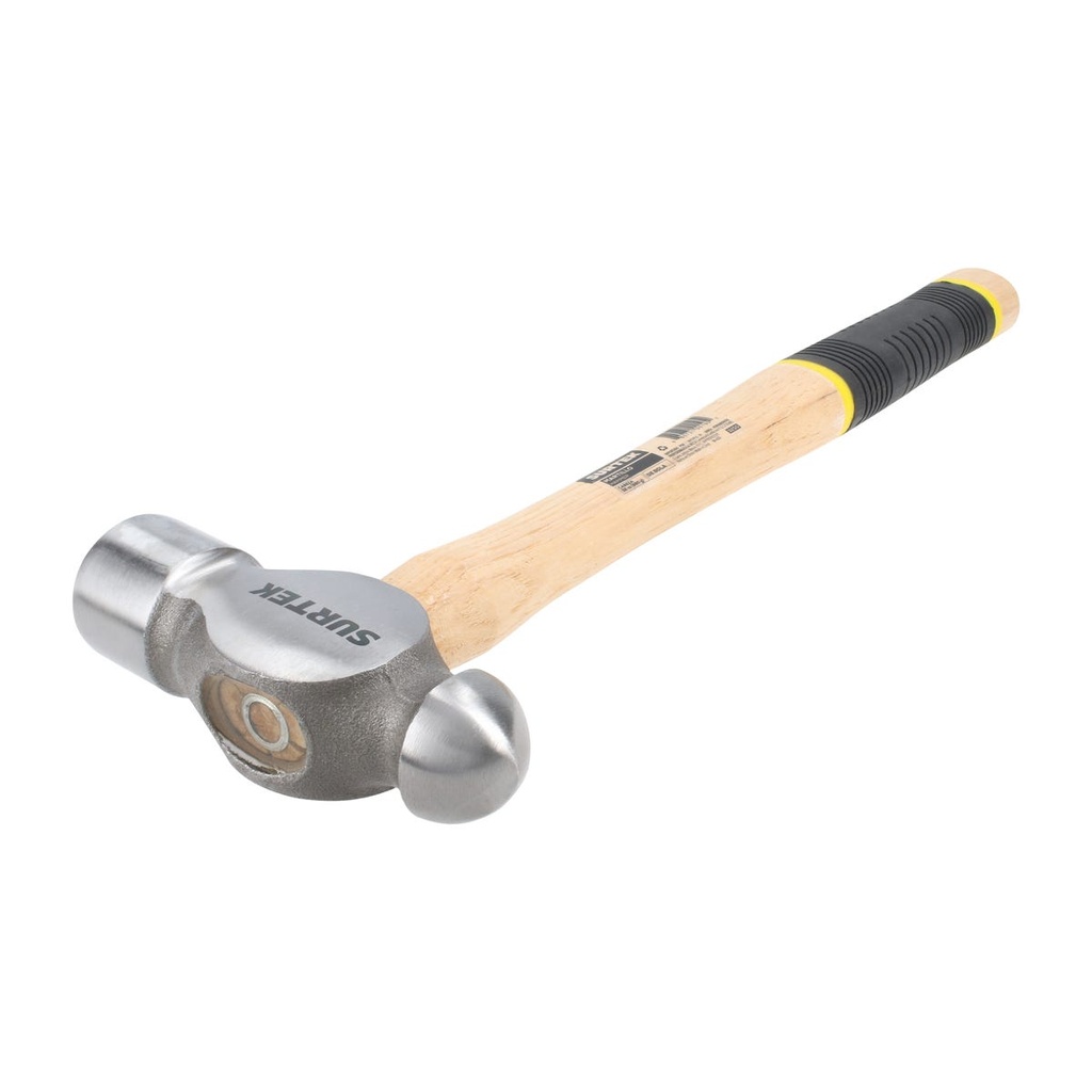 Martillo de bola pulido con mango de madera con grip de 14-9/16", 32 oz Surtek