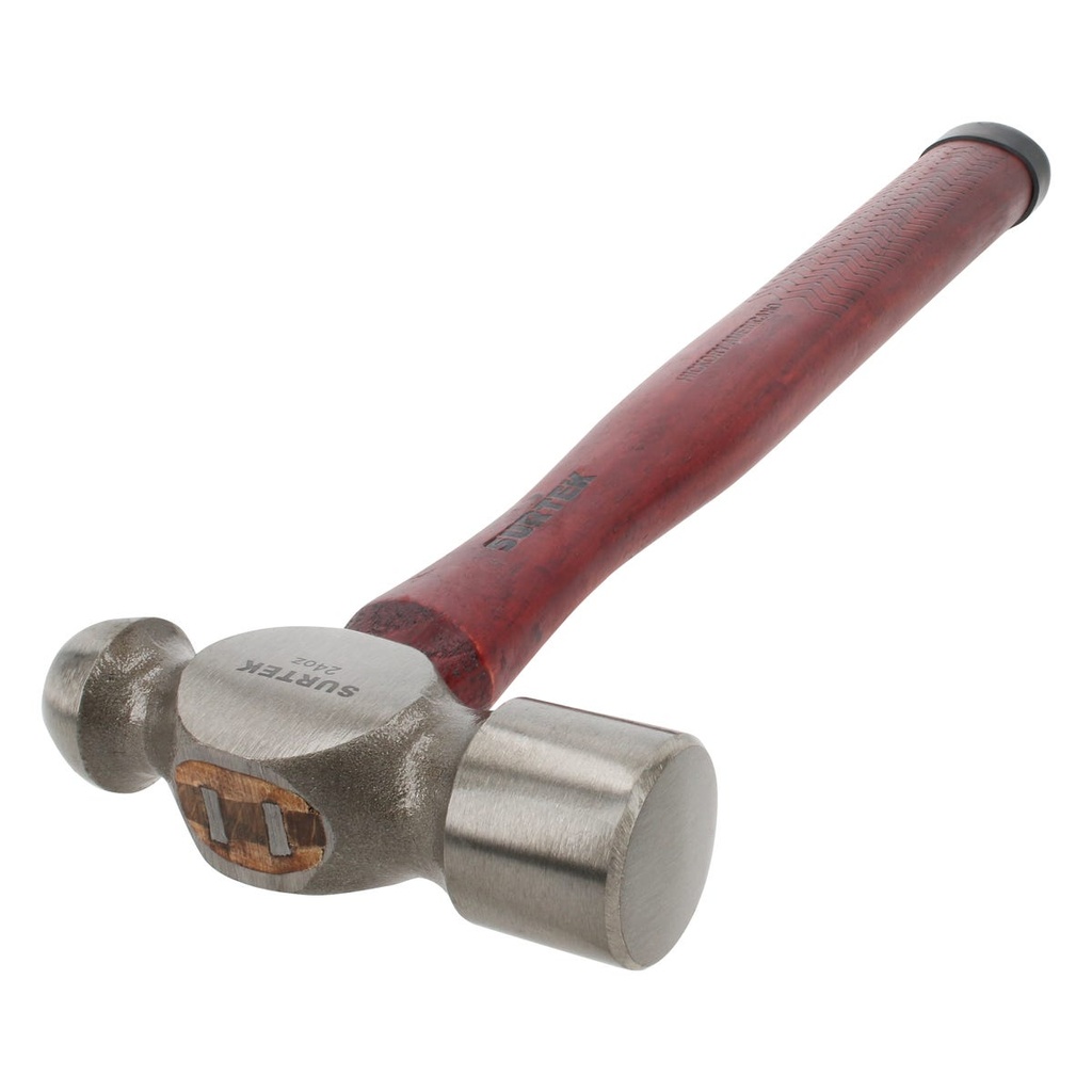 Martillo de bola pulido con mango de madera de 14", 24 oz Surtek