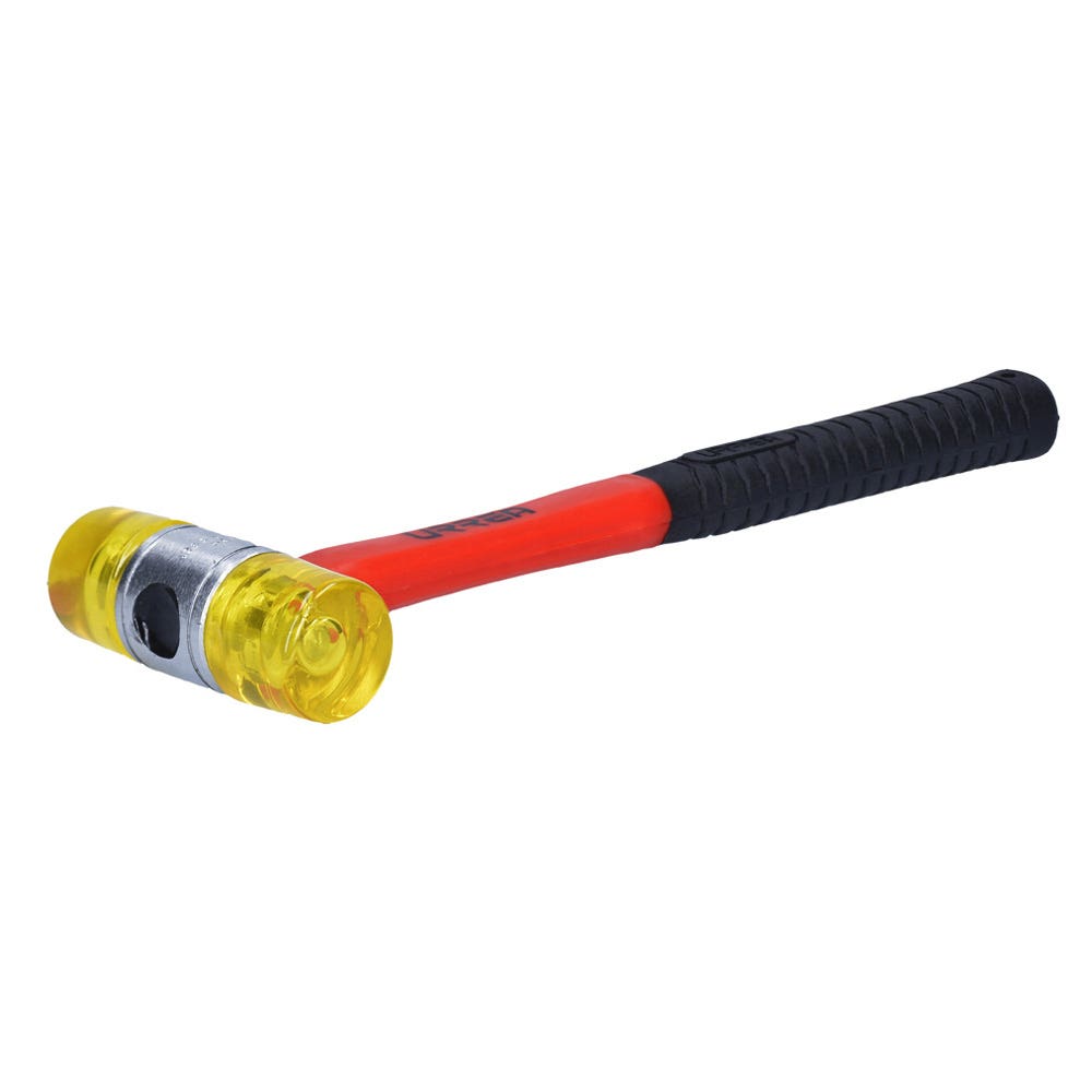 Martillo con tapas plásticas intercambiables con mango de fibra de vidrio 11-1/4", 13 oz Urrea