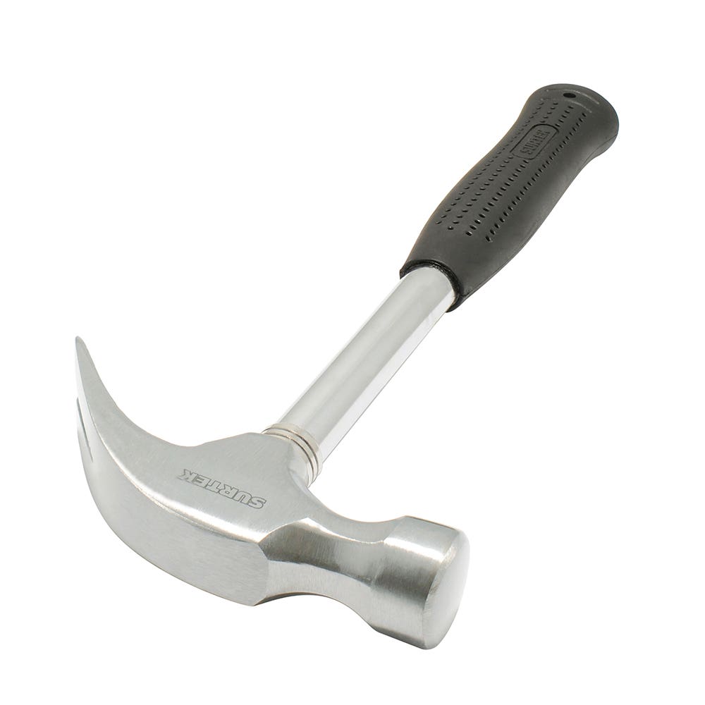 Martillo de uña curva con mango tubular con recubrimiento de neopreno 13", 16 oz Surtek