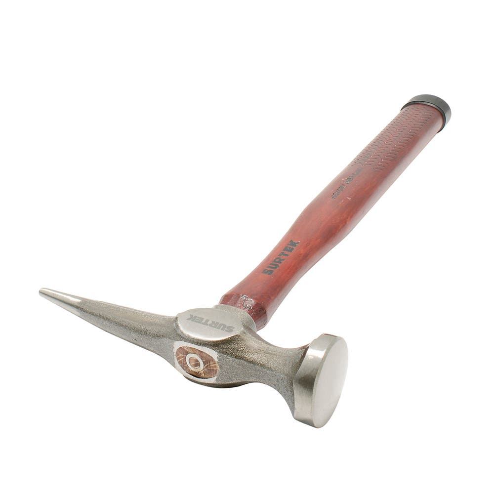Martillo laminero plana-larga con mango de madera de 13", 11 oz Surtek