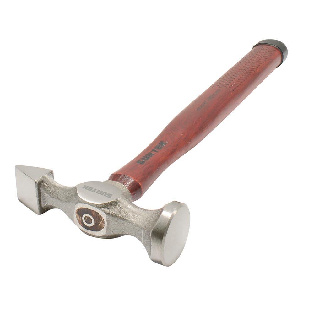 Martillo laminero plana-cruzada con mango de madera de 13", 11 oz Surtek