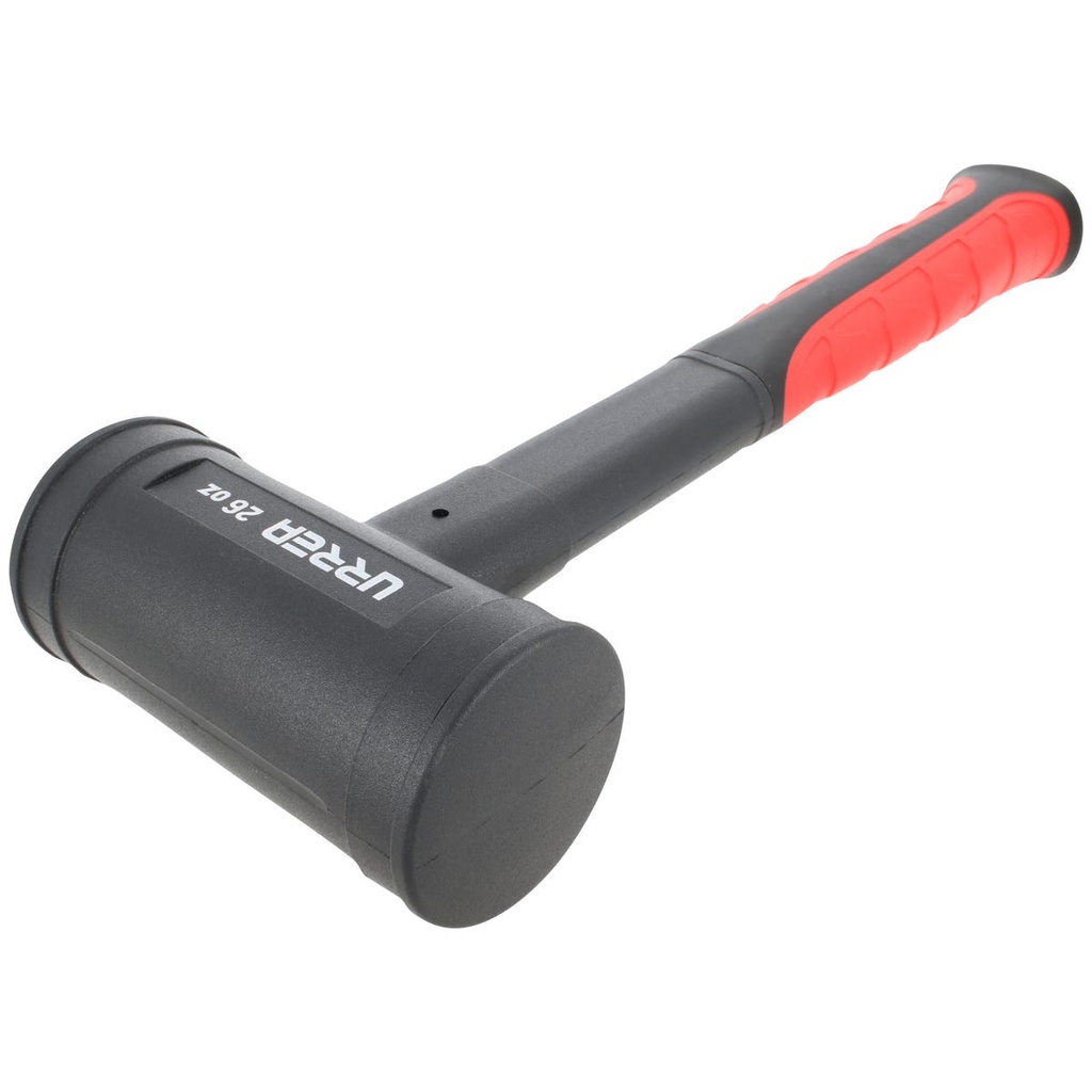 Mazo de golpe seco tapas fijas con mango Rubber grip 10-1/8", 26 oz Urrea