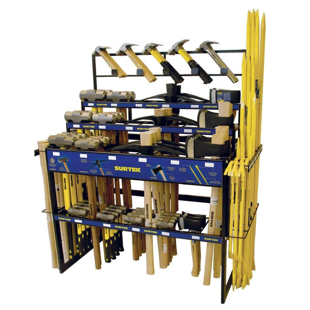 Exhibidor con herramientas de golpe, 137 piezas Surtek