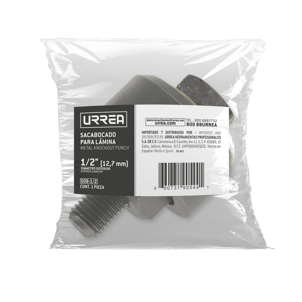 Sacabocados para lámina 1/2" Urrea