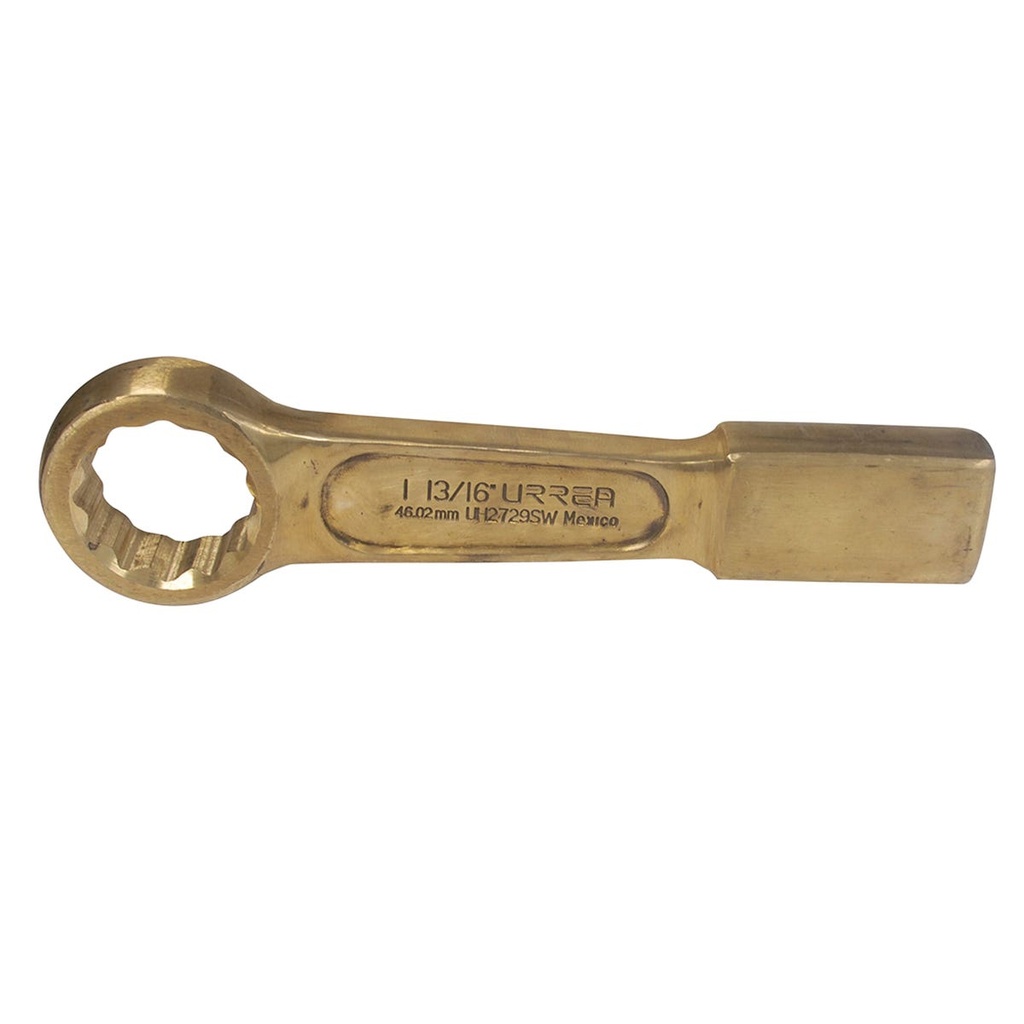 Llave de golpe plana de bronce-aluminio antichispa en pulgadas, 12 puntas, 1-13/16" Urrea