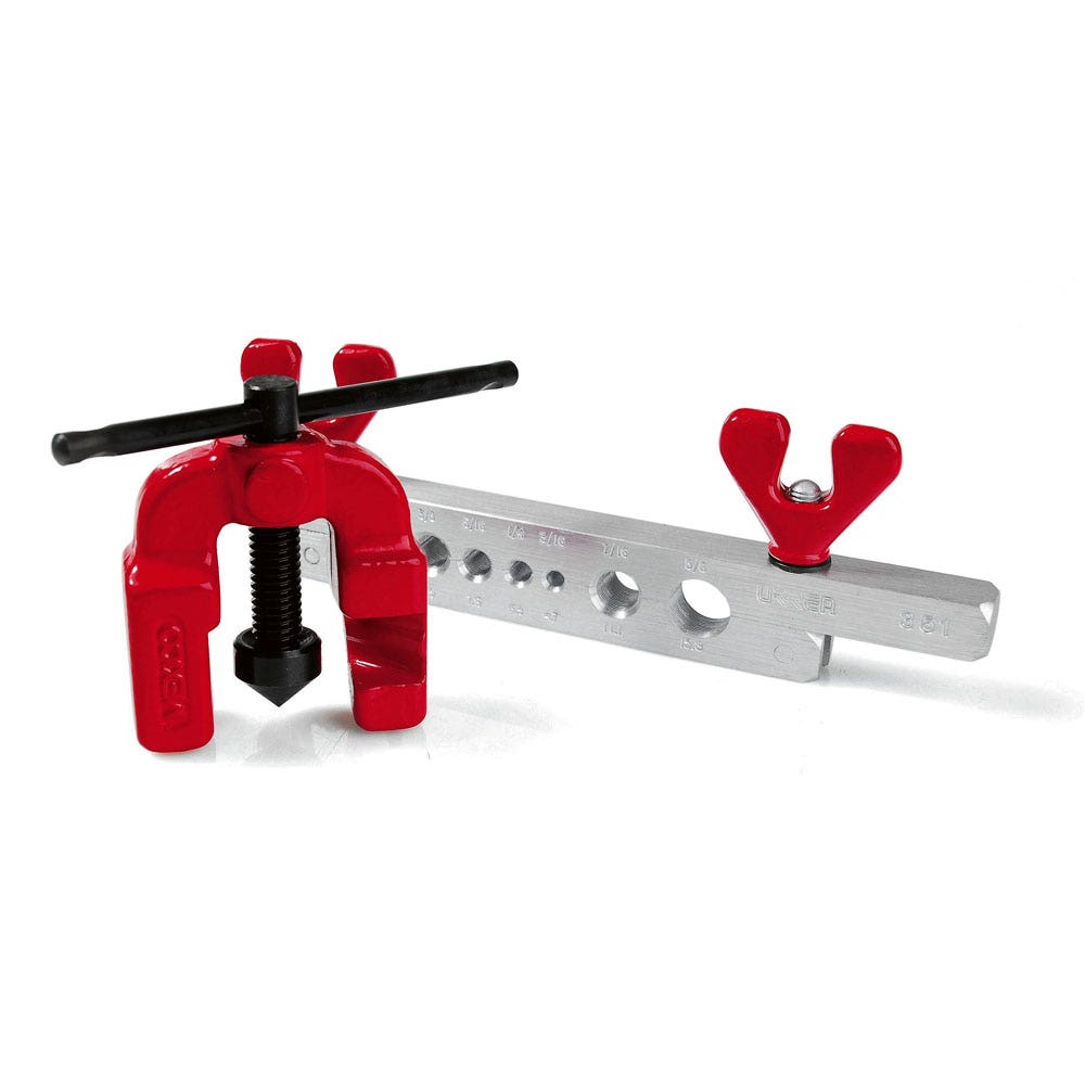 Avellanador con prensa ajustable maneral T raya antiderrapante 3/16" a 5/8" Urrea