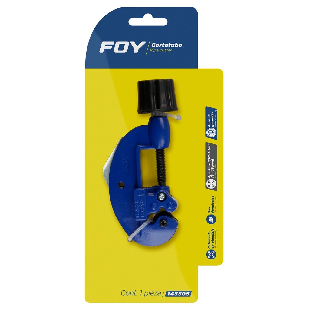 Cortatubos cuerpo de aluminio 1/64" a 1-1/8" Foy